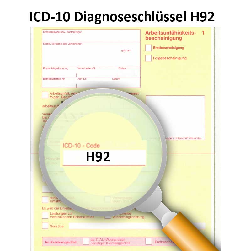ICD-10 Diagnoseschlüssel H92